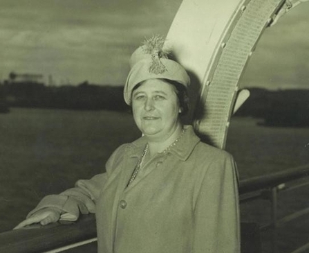 A black and white image of Dame Mary Smieton. 